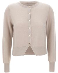 Kaos - Ribbed Crew-Neck Cardigan - Lyst