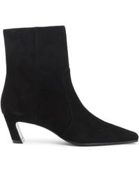 Stuart Weitzman - Square Toe Ankle Boots - Lyst
