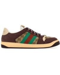 Gucci - Web Detailed Lace-Up Sneakers - Lyst