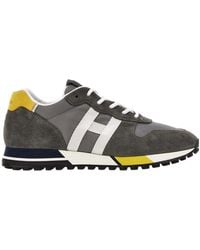 Hogan - Panelled Lace-Up Sneakers - Lyst