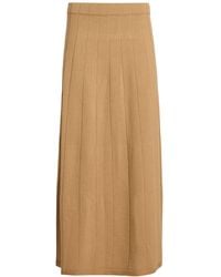 Max Mara - Solid-Color Wool A-Line Skirt - Lyst