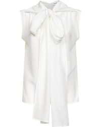 P.A.R.O.S.H. - Tie-Neck Sleeveless Top - Lyst