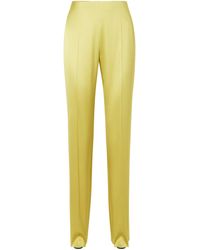 Valentino - Silk-Blend Duchesse Straight-Leg Pants - Lyst