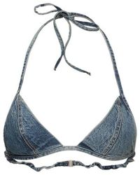 Rick Owens - Denim Triangle Cotton Bra - Lyst