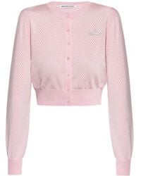 T By Alexander Wang - Logo-Rubberised Cardigan - Lyst