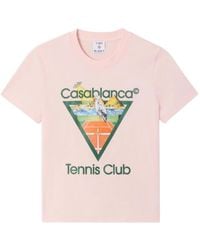 CASABLANCA - Tennis Club Graphic-Print T-Shirt - Lyst