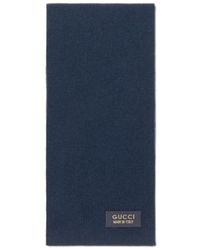 Gucci - Logo-Patch Ribbed-Knit Scarf - Lyst