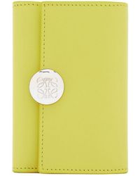 Loewe - Petit Portefeuille Vertical Pebble En Cuir De Veau Nappa Brillant - Lyst