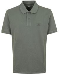 C.P. Company - Logo Patch Short Sleeved Polo Shirt - Lyst