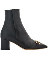 Ferragamo - Bootie With Gancini Ornament - Lyst
