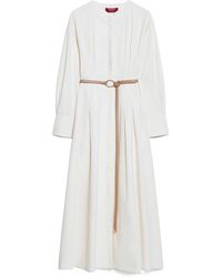 Max Mara Studio Pioppo Long Dress in Red | Lyst
