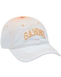 Ganni - Ombré-Effect Logo-Embroidered Baseball Cap - Lyst