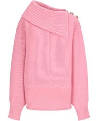 Blumarine - Wool Jumper With Sailor Collar And Buttons - Lyst