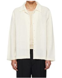 Maison Margiela - Wool Blend Long-Sleeved Shirt - Lyst