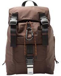 A.P.C. - Buckled Foldover Top Trek Backpack - Lyst