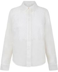 P.A.R.O.S.H. - P.A.R.O..H. Sheer Lace Panel Shirt - Lyst