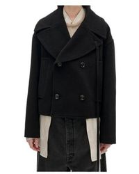 Ann Demeulemeester - Virgin Wool-Cashmere Blend Double-Breasted Coat - Lyst