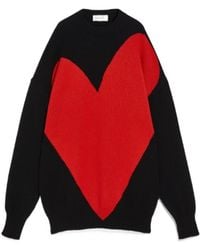 Sportmax - Maxi Heart Intarsia Knitted Jumper - Lyst