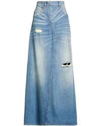 MM6 by Maison Margiela - Washed Denim A-Line Skirt - Lyst