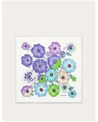 Ferragamo - Ferragamo Anemone Printed Foulard - Lyst