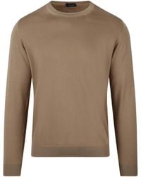 Drumohr - Crewneck Cotton Knitted Sweater - Lyst