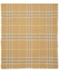 Burberry - Vintage Check Fringed-Edge Scarf - Lyst