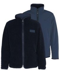 Barbour - Logo Embroidered Reversible Fleece Jacket - Lyst