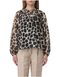 Max Mara - Studio All-Over Patterned Long-Sleeved Top - Lyst