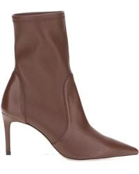 Stuart Weitzman - Pointed-Toe High-Heeled Ankle Boots - Lyst
