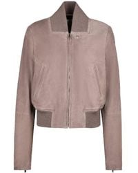 Tod's - Pashmy Suede Leather Bomber Jacket - Lyst