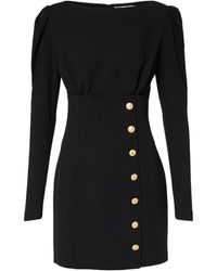 Alessandra Rich - Wool-Blend Crêpe Minidress - Lyst