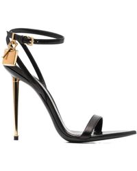 Tom Ford - Padlock Ankle Strap Heeled Sandals - Lyst