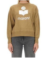 Isabel Marant - Isabel Marant Étoile Logo Printed Long-Sleeved T-Shirt - Lyst