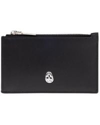 McQueen - Skull Printed Zip-Up Cardholder - Lyst