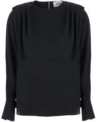 Ba&sh - Cadie Pleated Long-Sleeve Top - Lyst