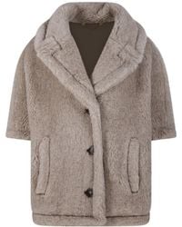 Max Mara - Corvino4 Button-Up Short-Sleeved Coat - Lyst