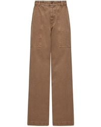 Moncler - Logo Detailed Straight-Leg Trousers - Lyst