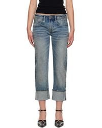R13 - Cuffed Boy Straight Jeans - Lyst