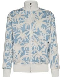 Palm Angels - Palm-Printed Side Stripe Detailed Track Jacket - Lyst