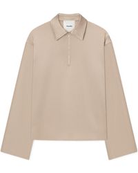 Nanushka - Satin Polo Top - Lyst