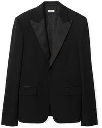 Burberry - Grain De Poudre Wool Tuxedo Jacket - Lyst