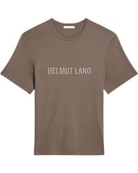 Helmut Lang - Logo Embroidered Crewneck T-Shirt - Lyst