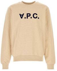 A.P.C. - Logo Printed Crewneck Sweatshirt - Lyst