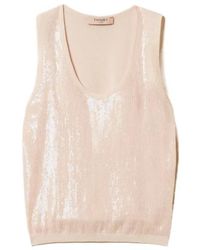 Twinset - Sequin-Embellished Vest - Lyst