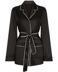 Dolce & Gabbana - Contrasting Piping Pajama Shirt - Lyst