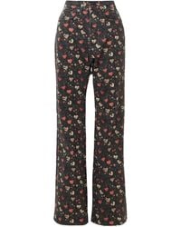 R13 - Jane Printed Mid-Rise Jeans - Lyst