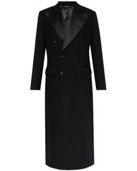 Dolce & Gabbana - Double-Breasted Peaked-Lapel Coat - Lyst