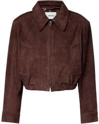 Agolde - Nahla Zip-Up Leather Jacket - Lyst