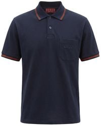 Gucci - Cotton Polo Shirt With Embroidery - Lyst