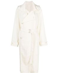 Lemaire - Double-Breasted Hooded Trench Coat - Lyst